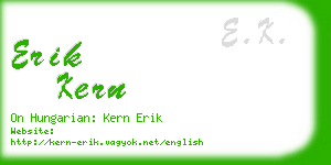 erik kern business card